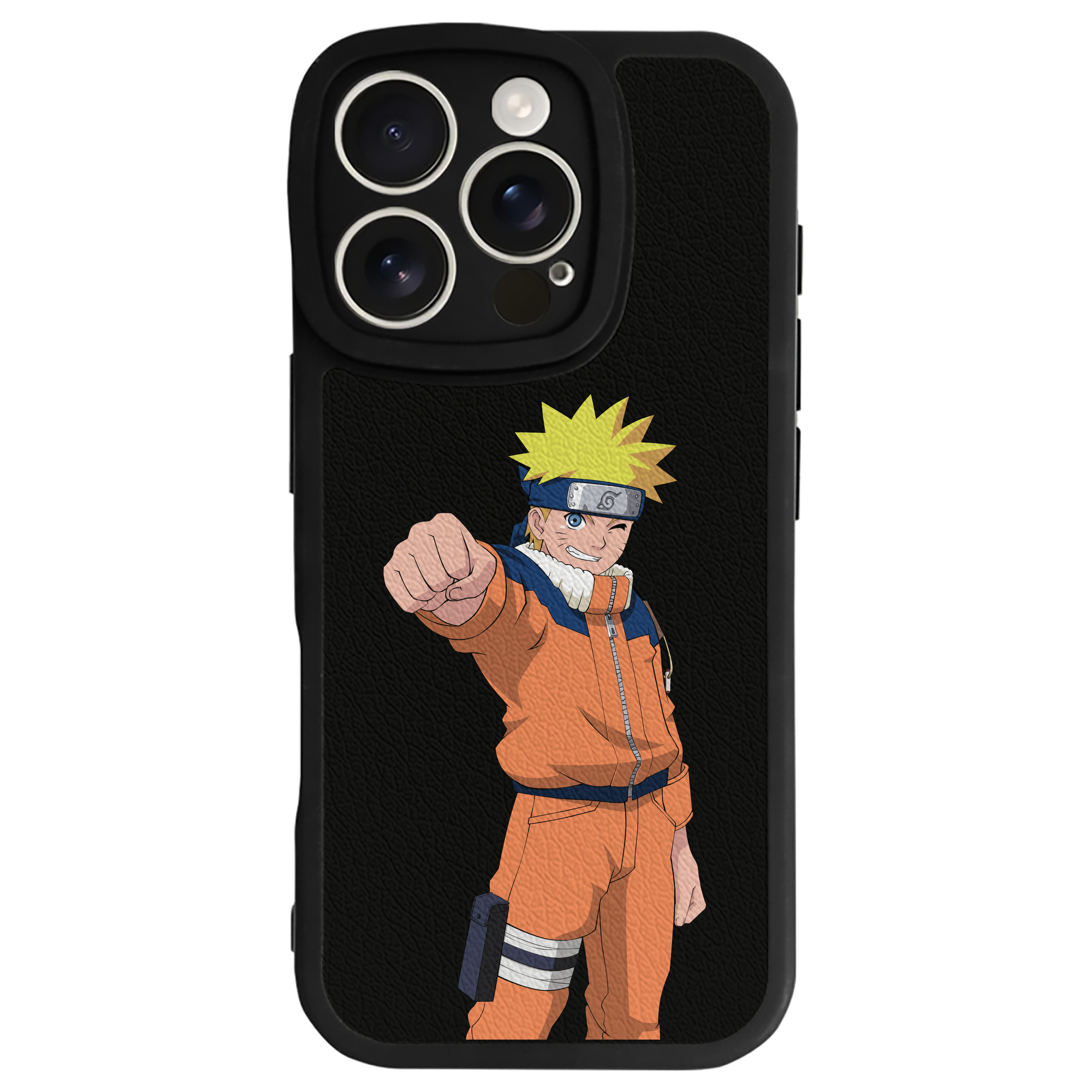 （画像用） NARUTO -ナルト- うずまき ナルト Uzumaki Naruto 【iPhone 16シリーズ対応】シリコンスマホケース（レザー調） 材質：シリコン